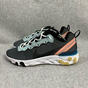Nike React Element 55 Ocean Cube Men Shoe Size 8 Grey Running Sneaker BQ6166-300